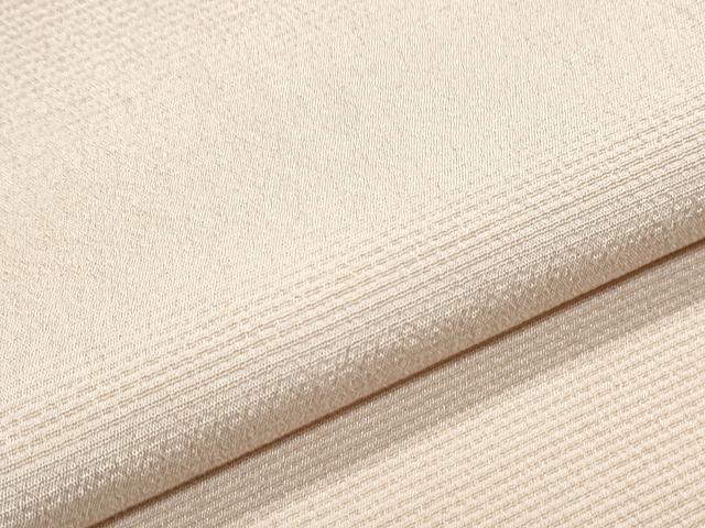 平和屋着物▽本塩沢 色無地 単衣 白茶色 正絹 逸品 CABG2656th