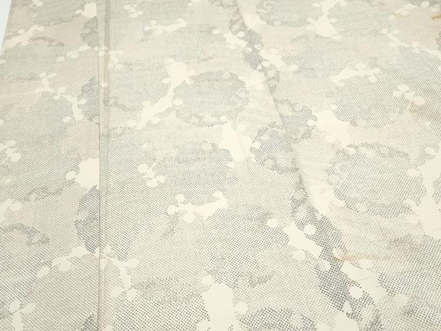 平和屋着物▽上質な紬 単衣 雪輪文 正絹 逸品 CABG2674th