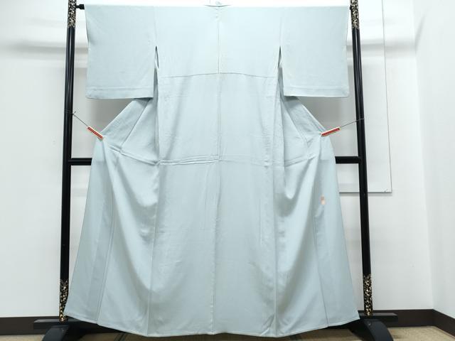 平和屋着物▽上質な色無地 単衣 作家物 青磁鼠色 正絹 逸品 CABG2688th