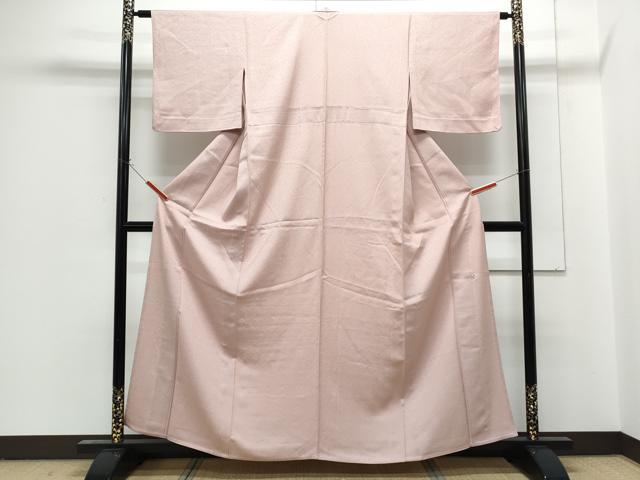 平和屋着物▽京加賀友禅 百貫達雄監修 色無地 単衣 洗柿色 正絹 逸品 CABG2689th
