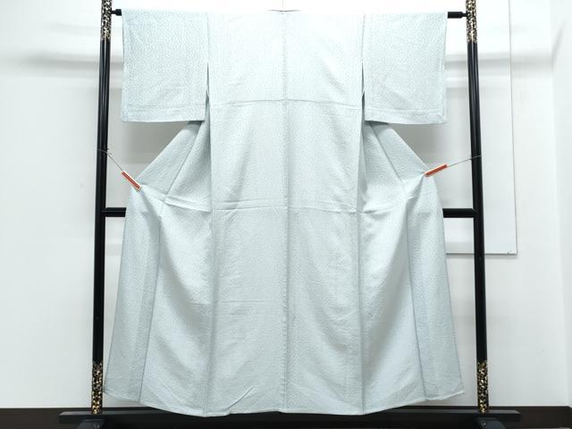 平和屋着物▽上質な色無地 単衣 花尽し 秘色色 正絹 逸品 CABG2692th