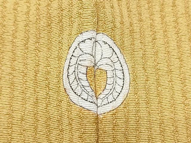 平和屋着物▽上質な色無地 単衣 芥子色 正絹 逸品 CABG2695th