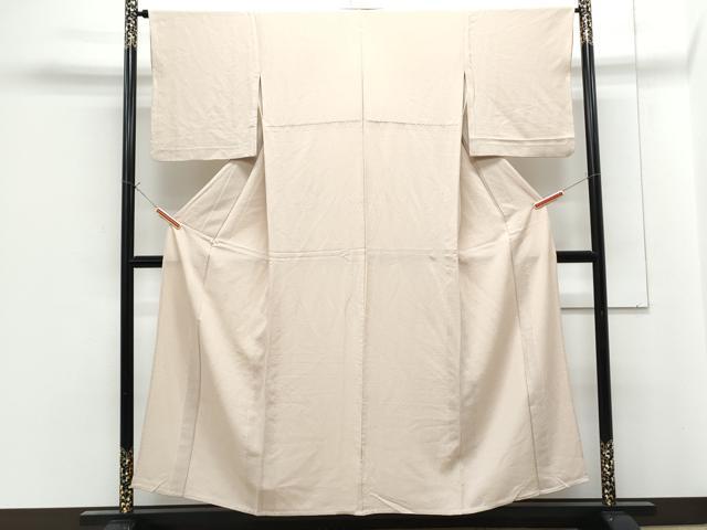 平和屋着物▽上質な色無地 単衣 洗柿色 反端付き 正絹 逸品 CABG2705th
