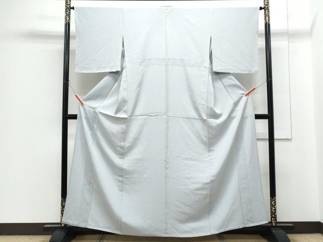 平和屋着物▽上質な色無地 単衣 水色 正絹 逸品 CABG2706th