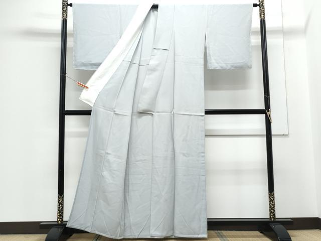 平和屋着物▽上質な色無地 単衣 水色 正絹 逸品 CABG2706th