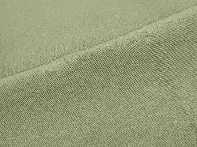 平和屋着物▽上質な色無地 単衣 松葉色 正絹 逸品 CABG2708th