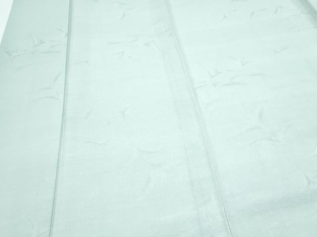 平和屋着物▽上質な色無地 単衣 飛鳥地紋 白藍色 正絹 逸品 CABG2709th
