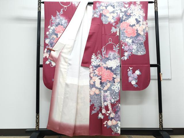 平和屋着物■豪華振袖 花筏文 暈し染め 銀彩 正絹 逸品 CABG2724th