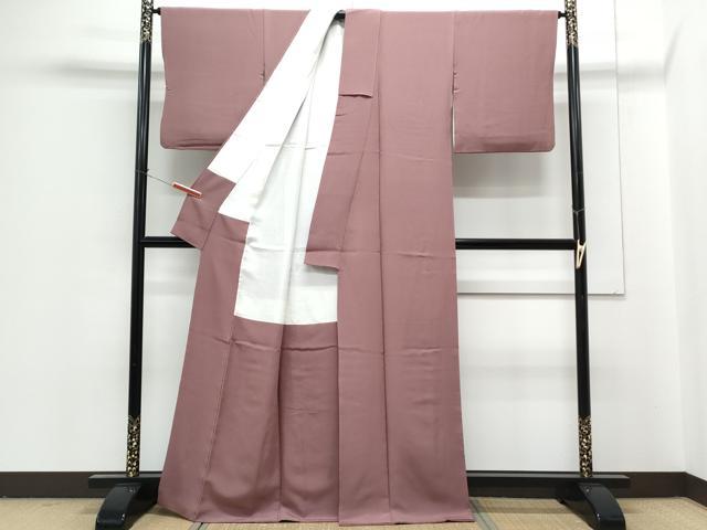 平和屋着物■上質な色無地 浅蘇芳色 正絹 逸品 CABG2730th