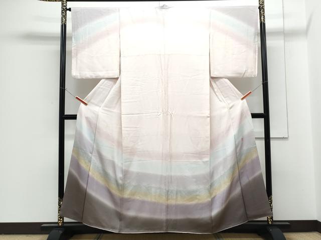 平和屋着物●訪問着 作家物 霞文 暈し染め 金銀彩 正絹 逸品 CABG2791th