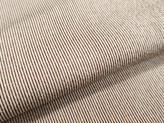 平和屋着物●江戸小紋 万筋 胡桃染色×焦茶色 正絹 逸品 CABG2792th