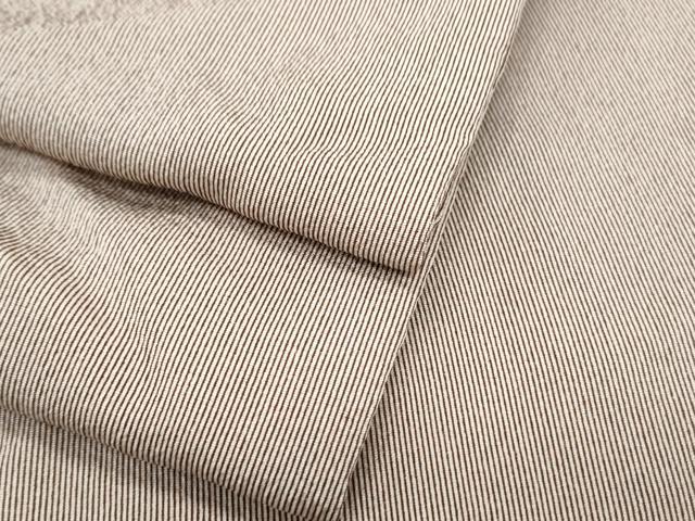 平和屋着物●江戸小紋 万筋 胡桃染色×焦茶色 正絹 逸品 CABG2792th