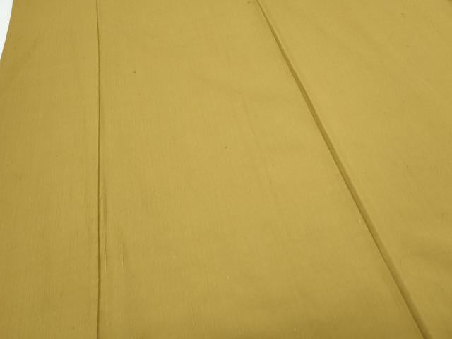 平和屋着物●本場真綿結城紬 色無地 桑茶色 証紙付き 正絹 逸品 CABG2799th