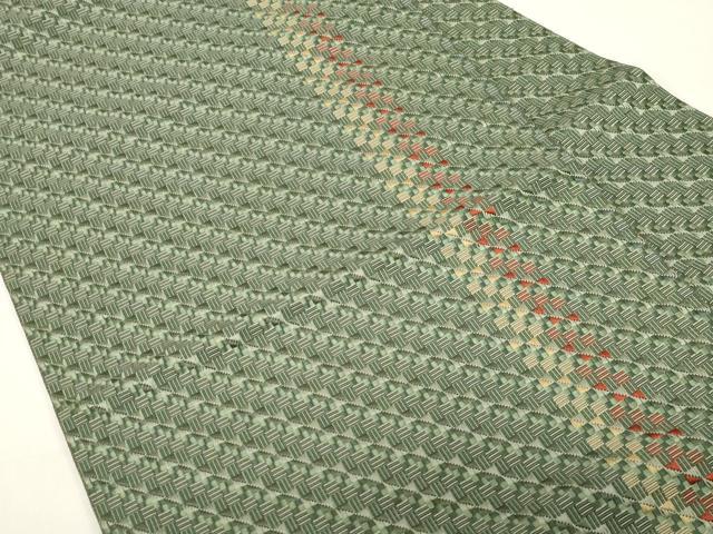 平和屋着物●本場筑前博多織 八寸名古屋帯 縞 名古屋仕立て 正絹 逸品 CABG2809dy