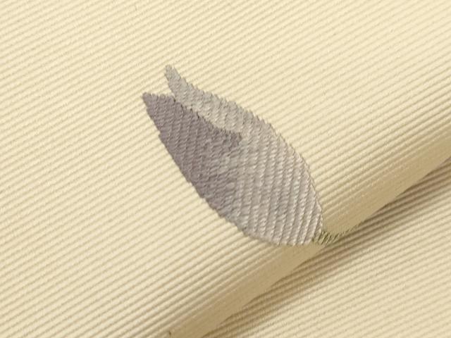 平和屋着物●九寸名古屋帯 草花文 金糸 正絹 逸品 CABG2834dy