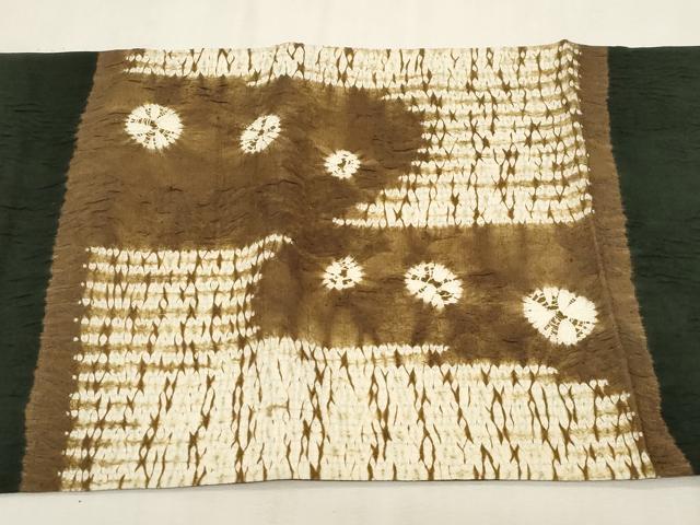 平和屋着物●太鼓柄袋帯 杢目絞 流水文 正絹 逸品 未使用 CABG2851dy