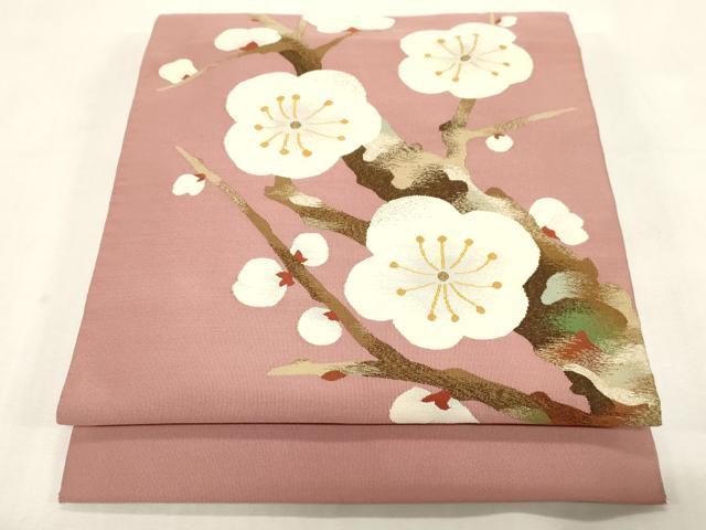 平和屋着物●爪掻き本綴れ 八寸名古屋帯 枝梅文 金糸 正絹 逸品 CABG2918dy