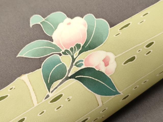 平和屋着物●塩瀬 九寸名古屋帯 友禅 筒花文 正絹 逸品 CABG2919dy