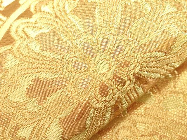 平和屋着物●西陣 川島織物 六通柄 本袋帯 花丸文 金銀糸 正絹 逸品 CABG2931dy