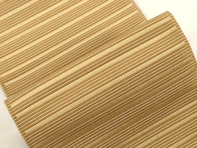 平和屋着物●男性 本場筑前博多織 角帯 横段文 正絹 逸品 未使用 CABG2954dy