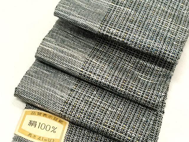 平和屋着物●男性 角帯 宝来織 縞 正絹 逸品 未使用 CABG2960dy