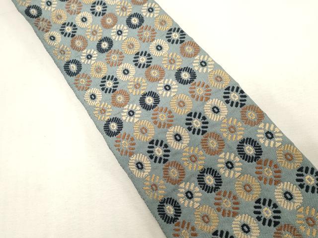 平和屋着物●男性 本場筑前博多織 角帯 刺繍 いちご錦 正絹 逸品 CABG2961dy