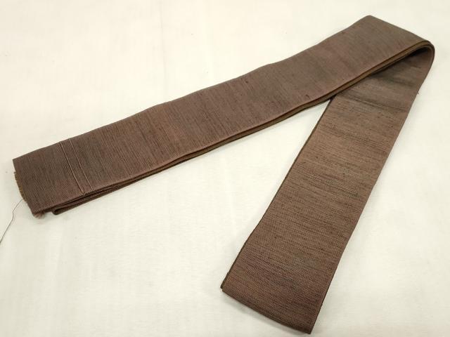 平和屋着物●男性 両面 角帯 紬地 霞文 正絹 逸品 CABG2964dy