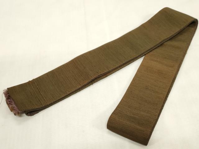 平和屋着物●男性 両面 角帯 紬地 霞文 正絹 逸品 CABG2964dy