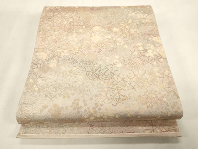 平和屋着物●洛風林 工芸帯地 六通柄袋帯 破れ色紙文 金糸 正絹 逸品 CABG2976dy