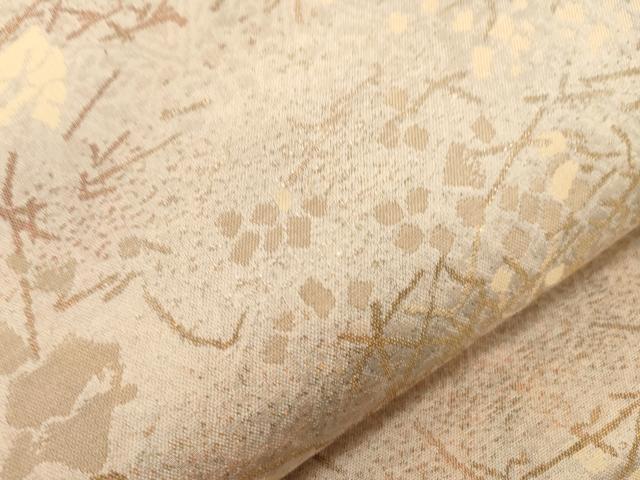 平和屋着物●洛風林 工芸帯地 六通柄袋帯 破れ色紙文 金糸 正絹 逸品 CABG2976dy