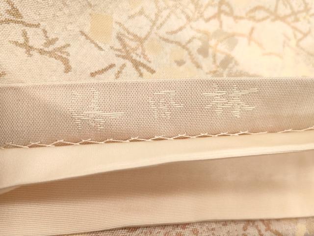 平和屋着物●洛風林 工芸帯地 六通柄袋帯 破れ色紙文 金糸 正絹 逸品 CABG2976dy