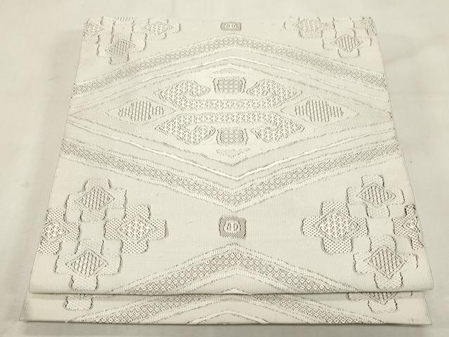 平和屋着物●爪掻き本綴れ 八寸名古屋帯 幾何学文 正絹 逸品 未使用 CABG2983dy