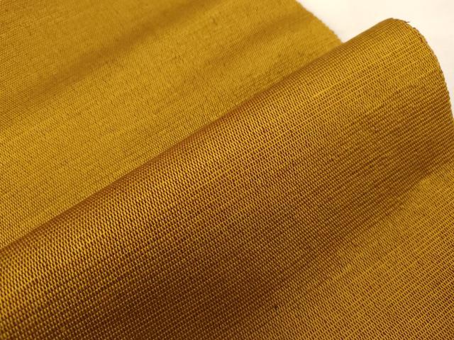 平和屋着物●本場黄八丈 紬 八寸名古屋帯 黄唐茶色 正絹 逸品 CABG2990dy