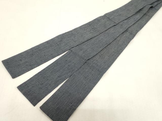 平和屋着物●男性 角帯 紬地 縞 正絹 逸品 CABG2994dy