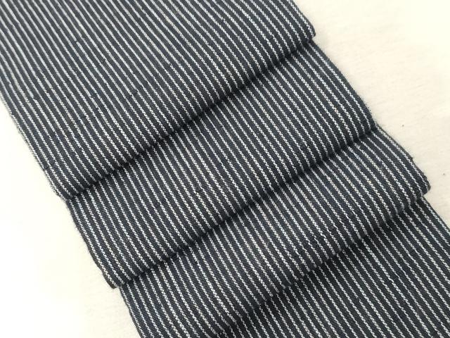 平和屋着物●男性 角帯 紬地 縞 正絹 逸品 CABG2994dy