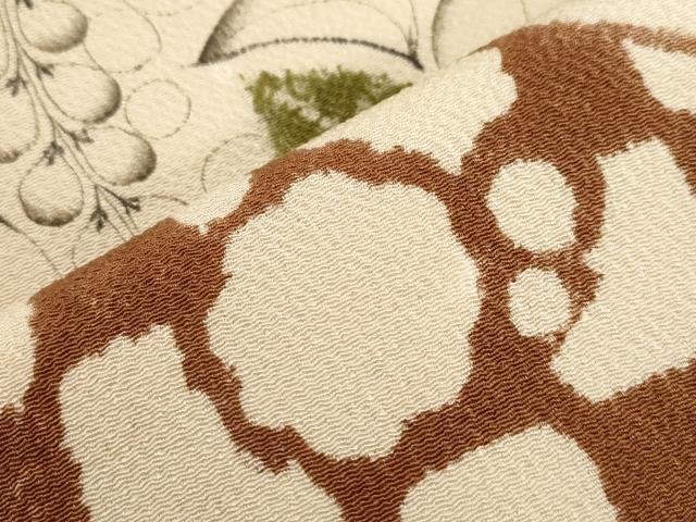 平和屋着物●京都府指定無形文化財 染色作家 小倉建亮の弟子 市瀬史郎 九寸名古屋帯 辻が花 手描き 鬼しぼ縮緬 正絹 逸品 CABG3065dy