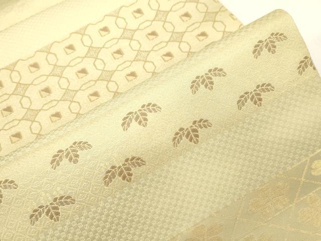平和屋着物●西陣 川島織物 本金 全通柄 本袋帯 横段花文 金糸 正絹 逸品 CABG3106dy