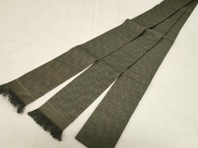 平和屋着物●男性 角帯 菱花文 正絹 逸品 未使用 CABG3116dy