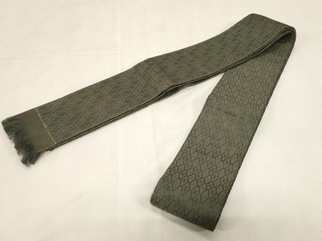 平和屋着物●男性 角帯 菱花文 正絹 逸品 未使用 CABG3116dy