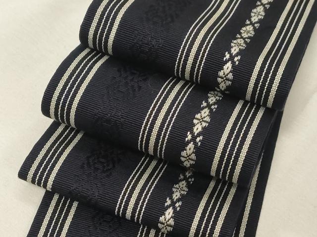 平和屋着物●男性 本場筑前博多織 角帯 献上 正絹 逸品 CABG3118dy