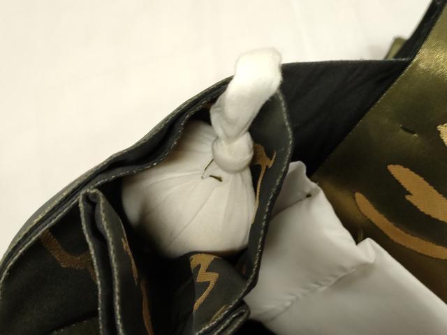 平和屋着物●つけ帯 文字文 金彩 引箔 正絹 逸品 CABG3129dy