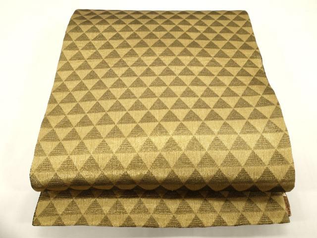 平和屋着物●両面 六通柄袋帯 地紙花文 金銀糸 正絹 逸品 未使用 CABG3136dy
