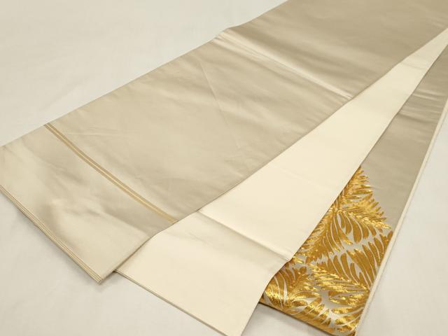 平和屋着物●西陣 川島織物 太鼓柄袋帯 駒刺繍 菱文 金糸 正絹 逸品 CABG3142dy