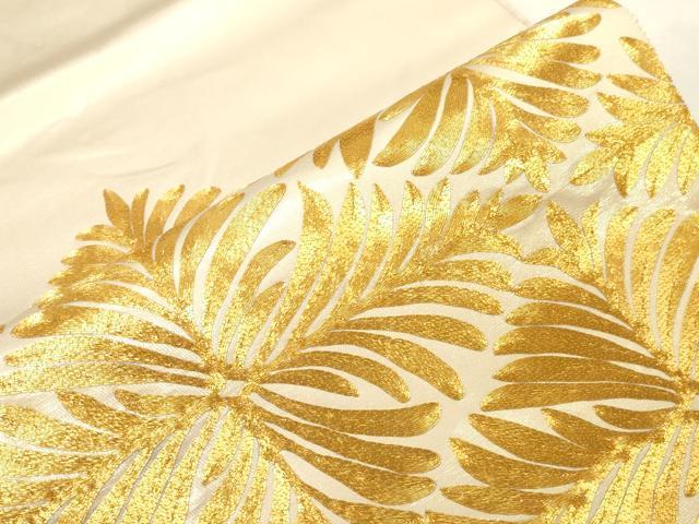 平和屋着物●西陣 川島織物 太鼓柄袋帯 駒刺繍 菱文 金糸 正絹 逸品 CABG3142dy