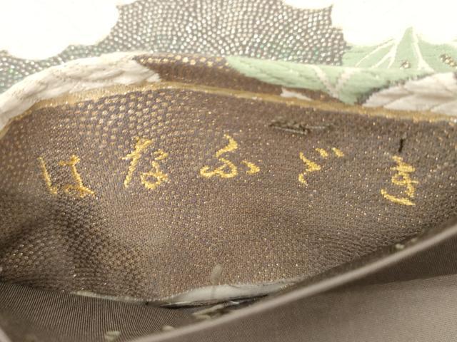 平和屋着物●六通柄袋帯 唐織 はなふゞき 二重箔 正絹 逸品 CABG3167dy
