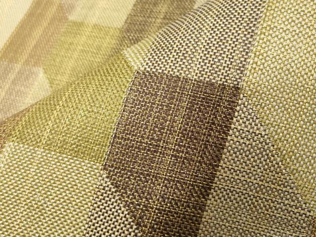 平和屋着物●ひなや工房 くむ・あむ・おる 伊豆蔵明彦 太鼓柄袋帯 亀甲文 金糸 正絹 逸品 未使用 CABG3186dy