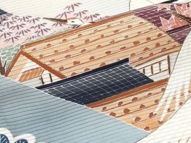 平和屋着物*夏物 黒留袖 絽 飛鶴風景文 金彩 正絹 逸品 CABG3224tx