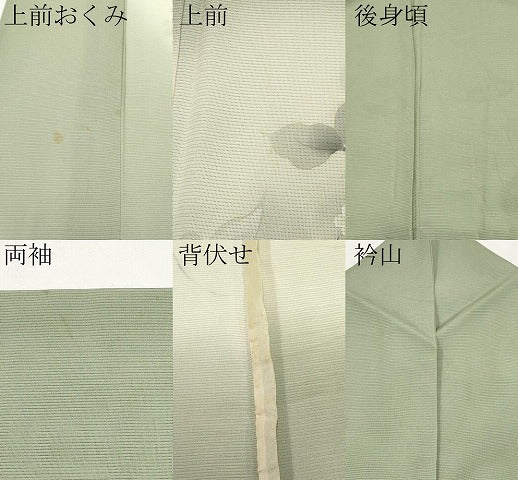 平和屋着物*夏物 色留訪問着 絽 手描き 葡萄蔦の葉文 暈し染め 正絹 逸品 CABG3225tx