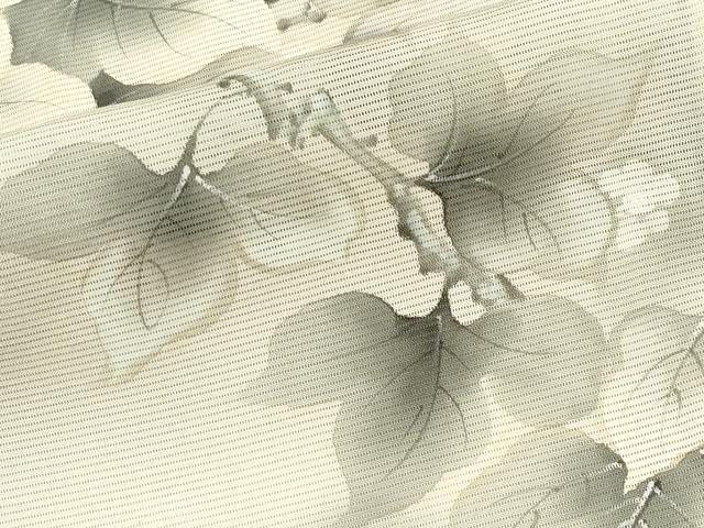 平和屋着物*夏物 色留訪問着 絽 手描き 葡萄蔦の葉文 暈し染め 正絹 逸品 CABG3225tx