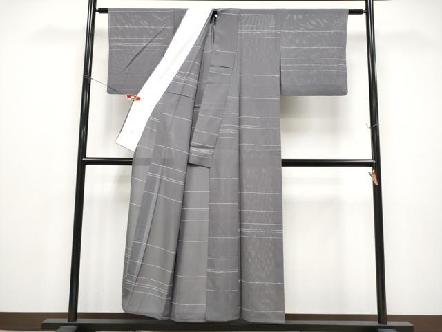 平和屋着物*夏物 小紋 絽 横段文 正絹 逸品 CABG3233tx